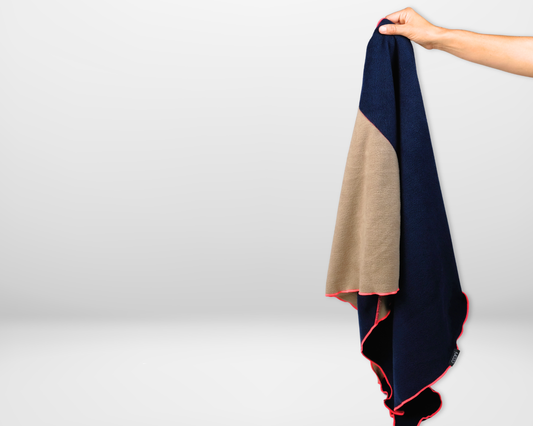 Fleeceschal 'Mari' (Navy/Beige)