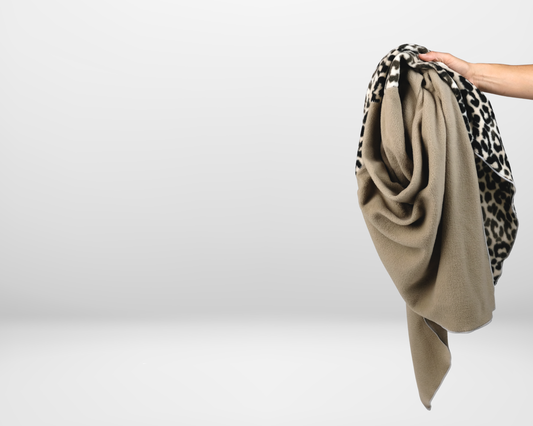 Fleeceschal 'Mari' (Beige/Leo)