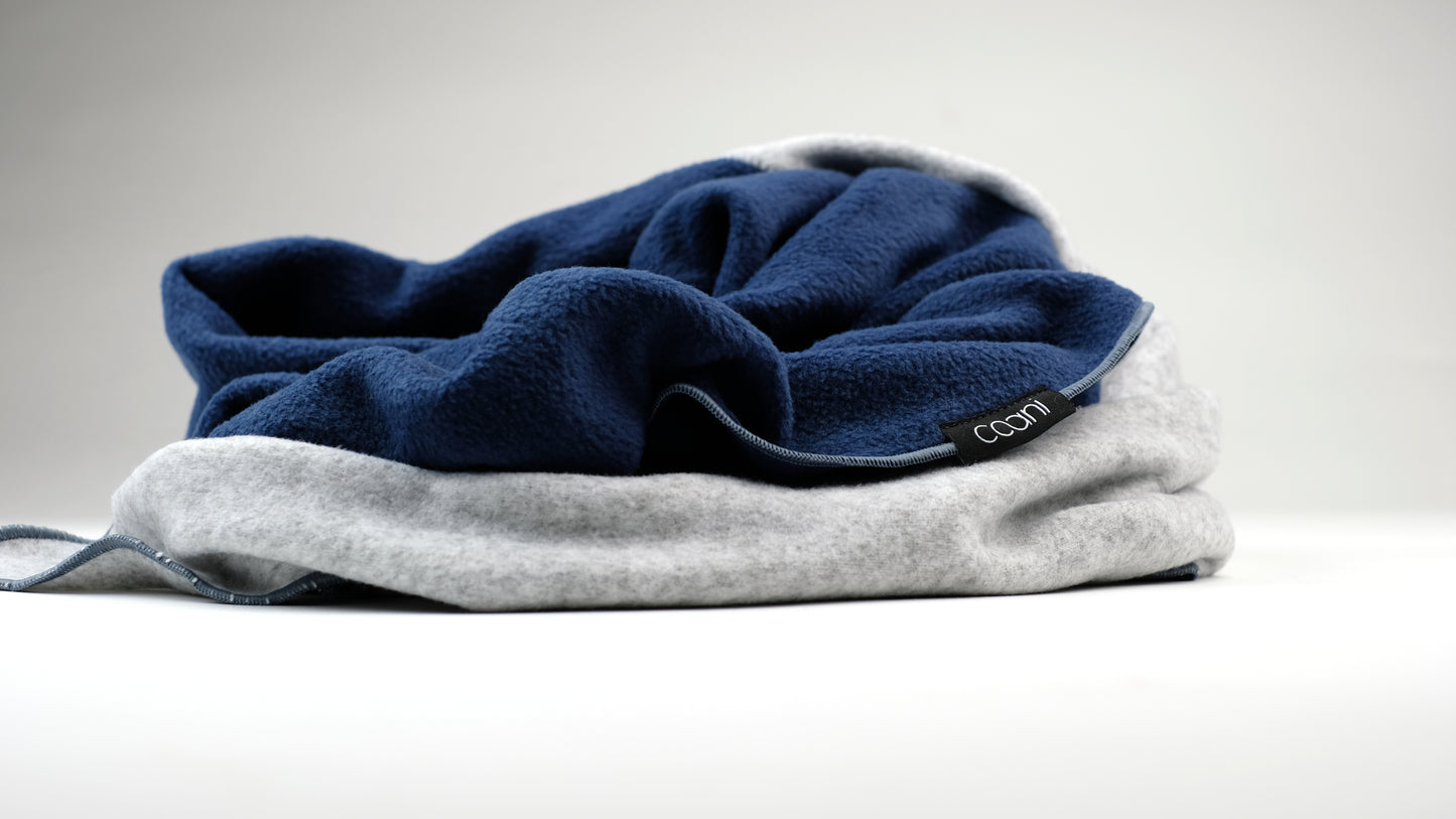 Fleeceschal 'Mari' (Blau/Hellgrau)