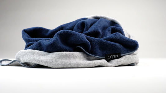 Fleeceschal 'Mari' (Blau/Hellgrau)