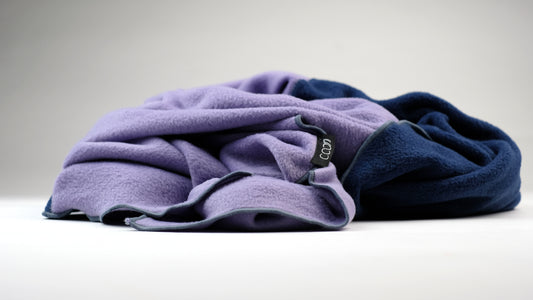 Fleeceschal 'Mari' (Flieder/Dunkelblau)