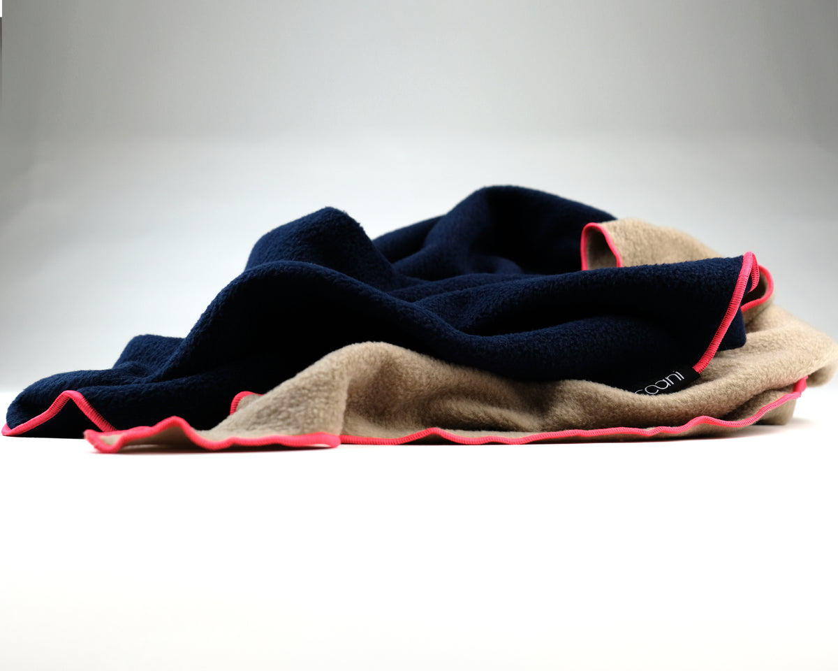 Fleeceschal 'Mari' (Navy/Beige)