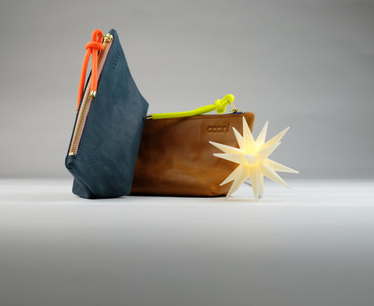 Kosmetiktasche 'Kara' in Cognac