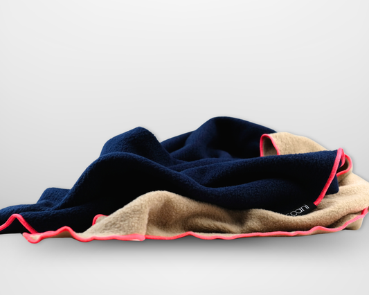 Fleeceschal 'Mari' (Navy/Beige)
