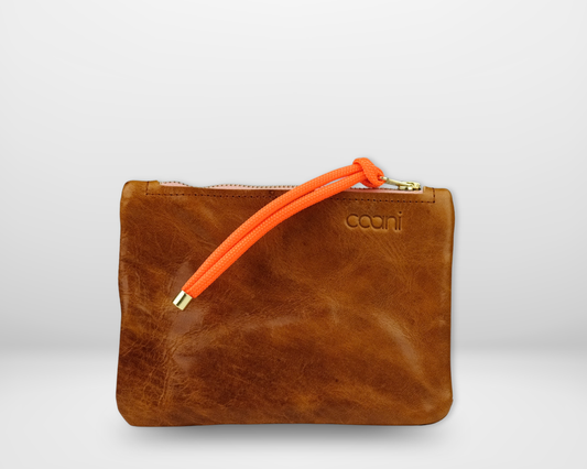 Kosmetiktasche 'AMI' (Cognac)