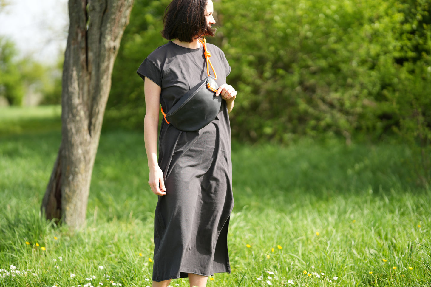 Umhängetasche 'Yuki' in Schwarz