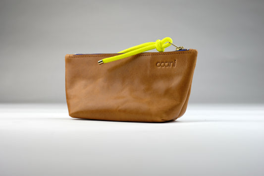 Kosmetiktasche 'Kara' in Cognac